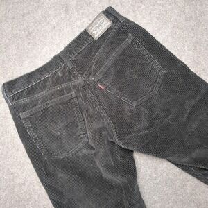Levi Strauss Co Mens Corduroy Pants W29 L30 Dark Gray Straight Leg Casual